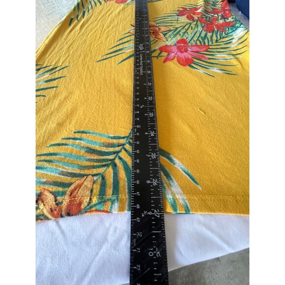 Yellow Floral Hawaiian Kimono Cardigan Shawl 2X COLORFUL YELLOW & GREEN TROPICAL - Picture 7 of 10